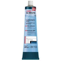 PVC-Klebstoff a 200g transparent mit Kunststoffspitze mittelviskos Nr. SL-660.210.TUB58