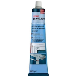 PVC-Klebstoff a 200g transparent mit Kunststoffspitze hochviskos COSMO SL-660.130 (ALT: Cosmofen-Plus HV) Nr. SL-660.130.TUB23