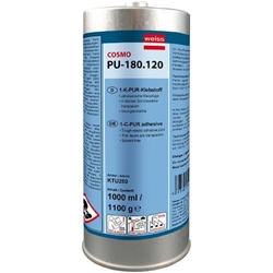 Weiss 1K-PUR-Klebstoff a 1000ml, opak-transparent COSMO PU-180.120 (ALT: Cosmopur 818) Nr. PU-180.120.KTU803