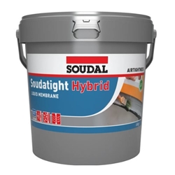 Soudal Soudatight Hybrid, Eimer a 6 Kg, grau, einkomponentige Flüssigmembran auf Basis von Hybridpolymeren, luft- und schlagregendichte Folie Nr. 145786