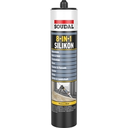 Soudal Profi Fuge 8 in 1, Kartusche a 280ml mamorgrau, elastischer einkomponentiger Fugen- und Klebdichtstoff auf Hybridpolymerbasis Nr. 169576