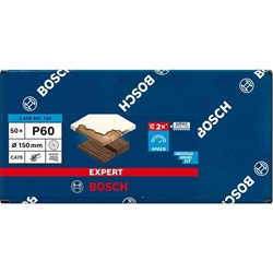 Bosch EXPERT C470 Schleifpapier, Mehrloch, für Exzenterschleifer, 150mm, K 60, 50-tlg. Nr. 2608901136