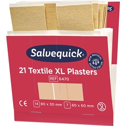 CEDERROTH Salvequick Nachfüllpack 6x21 Pflaster, Textil extra groß EAN 7310610064709