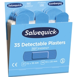 CEDERROTH Salvequick Nachfüllpack 6x35 Pflaster, detektierbar