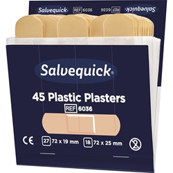 CEDERROTH Salvequick Nachfüllpack 6x45 Pflaster, wasserabweisend