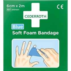 CEDERROTH Schaumbandage blau, 6cmx2m