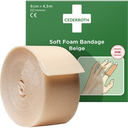 CEDERROTH Schaumbandage, beige, 6cmx4,5m