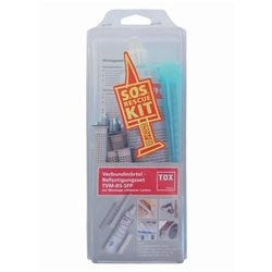 Tox Verbundmörtel-Set, Nr. 08490191 (1x 300ml Mörtel, 6x Stangen M10x165) (6x Hülsen 15/85, 2x Statikmischer)