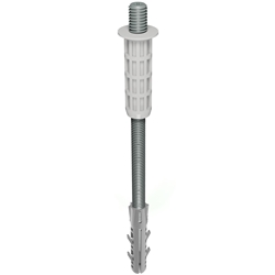 Tox Thermo Proof Mini, M8x200mm BTL (2 Satz im Beutel) Inhalt je Beutel: 2St. 8mm Gewindestangen verz. mit Spacer, 60-180mm Nutzlänge, (Spacer mit 6mm Innengewinde und Kopplungsstück 6/10mm), 2St.Dübel 5/25, 2St.Dübel 14/70, 2St.Flexi Cap M10 Nr. 084600381