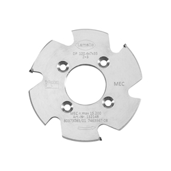Lamello P-System Nutfräser CNC, DP, Ø 100,4mm x 7mm x Ø 35mm, Z3, NL 4 x Ø 5,5mm x Ø 50mm Nr. 132148