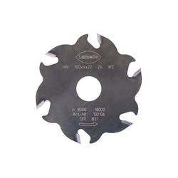 Lamello Nutfräser für Classic X, HW, Ø100x4xØ22mm, Z6 Wechselzahn Nr. 132106