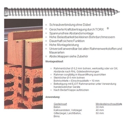 Ejot Rahmenanker TOP Holz SA-H Torx 7,5x150mm Kopf 7,5mm TX25 Nr. 2249150601