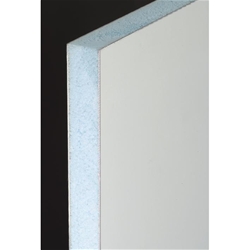 Verbundplatte Alu/XPS 24x1500x3000mm RAL9016 weiß, 1,5mm Deckschicht Pulverbandbeschichtet, Glanzgrad 85% U-Wert 1,24 W/m² K