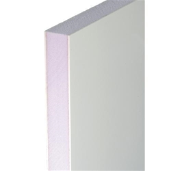 Verbundplatte PVC/PE 30x1500x3000mm weiß Kömmerling Kö954 seidenmatt 1,5mm Deckschicht, U-Wert 1,08W/m²K