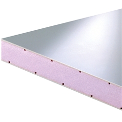 Verbundplatte PVC/XPS 28x1500x3000mm weiß matt 1,5mm Deckschicht 251 U-Wert 1,08 W/m² K
