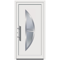 Aluminium Füllung 3303 900x2000x28mm RAL9016 weiß, Glas: Satinato / VSG, Ug 1.1 Edelstahlrahmen beidseitig