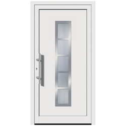 Aluminium Füllung 3325 900x2000x28mm RAL9016 weiß, Glas: Satinato / VSG, Ug 1.1 Edelstahlrahmen beidseitig
