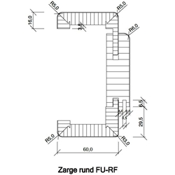 Prüm Türfutter Weisslack FIN FU-RF 1985x610x80mm DIN Links