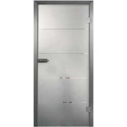 Prüm Ganzglastürblatt ESG 8mm 959x1972mm DIN Links Royal Duo 151-1, Junior Band Studio Schlossbohrung