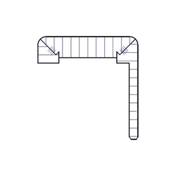 Prüm Zierbekleidung VF Rund 860x1985mm CPL Touch-Whiteline mit 20mm verlängerter Feder