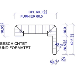 Prüm Zierbekleidung Rund 1985x860mm CPL Weiss