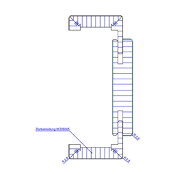 Prüm Schiebetürfutter AL-RFKR 1985x845x145mm CPL Touch-Whiteline