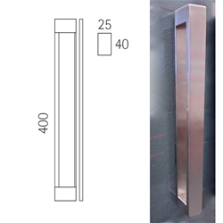 Erkelenz Griffstangenkombi Cubo zum kleben, einseitige Griffstange /einseitige Griffleiste 400mm, Edelstahloptik