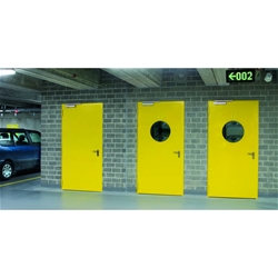 Stahltür FSA HT8 T30-1 mit Eckzarge, 4-seitig, Federband Maß: 1000x2125mm Links/Rechts verwendbar