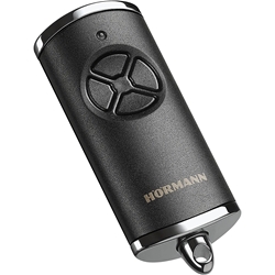 Hörmann Handsender HSE 4 BS schwarz strukturfarbig, Chromkappen, mit Schlüsselring Nr. 4511732