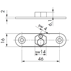 Siegenia MAGNET AUFSCHRAUBBAR TS (MG:61) ZUMA0030-1000XX